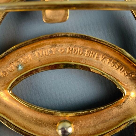 GUCCI Size L Metal GG Monogram Belt Buckle - Picture 3 of 3